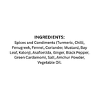 Rozvaan Achari Tikka Marinade back label showcasing ingredients and nutritional information.