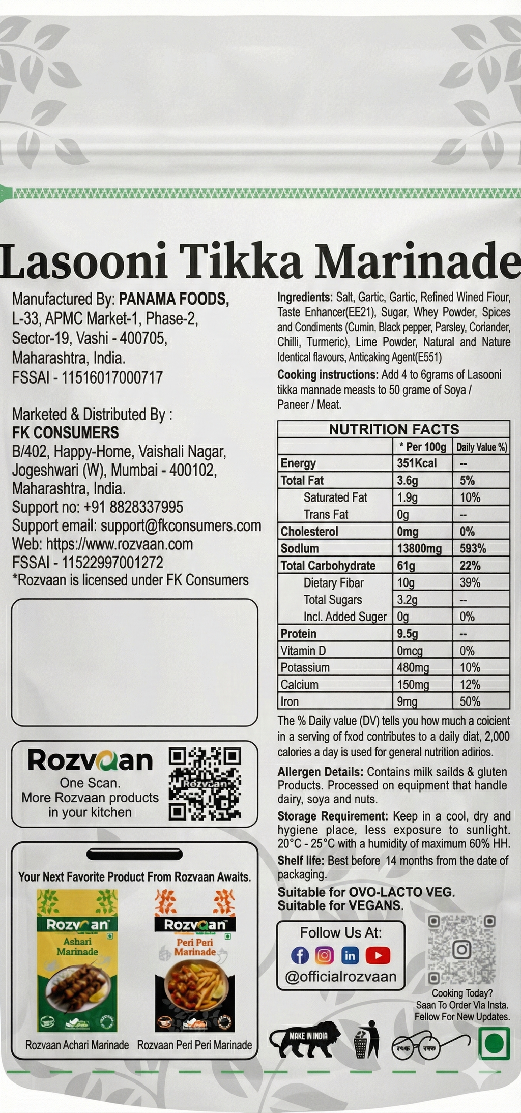 Lasooni Tikka Marinade