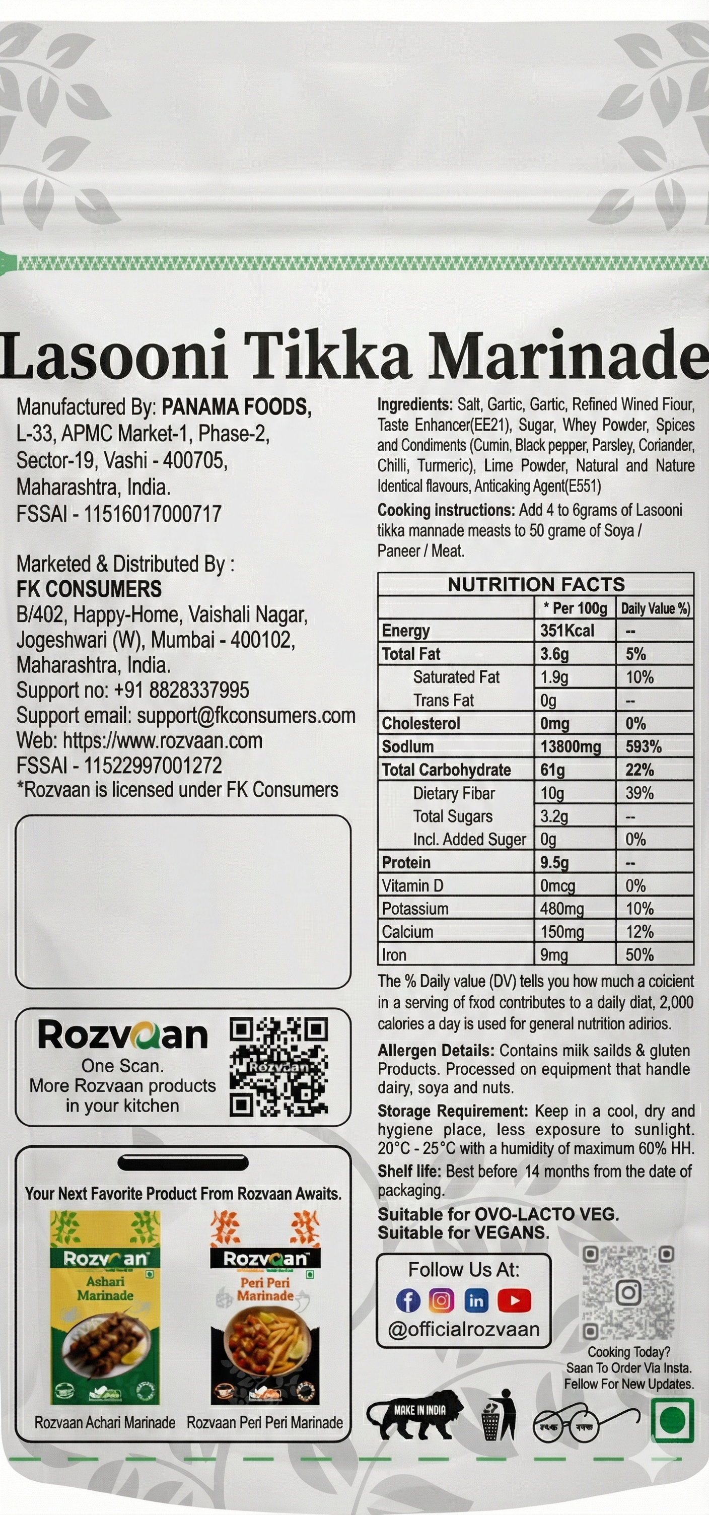 Lasooni Tikka Marinade