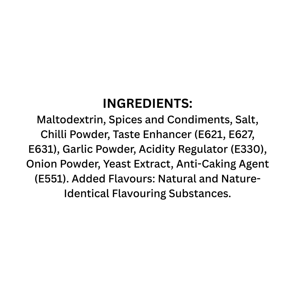 Rozvaan Peri Peri Marinade back view showing ingredient list and nutritional information on packaging.