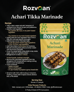 Rozvaan Achari Tikka Marinade in a bowl with spices, perfect for marinating chicken or vegetables for grilling.