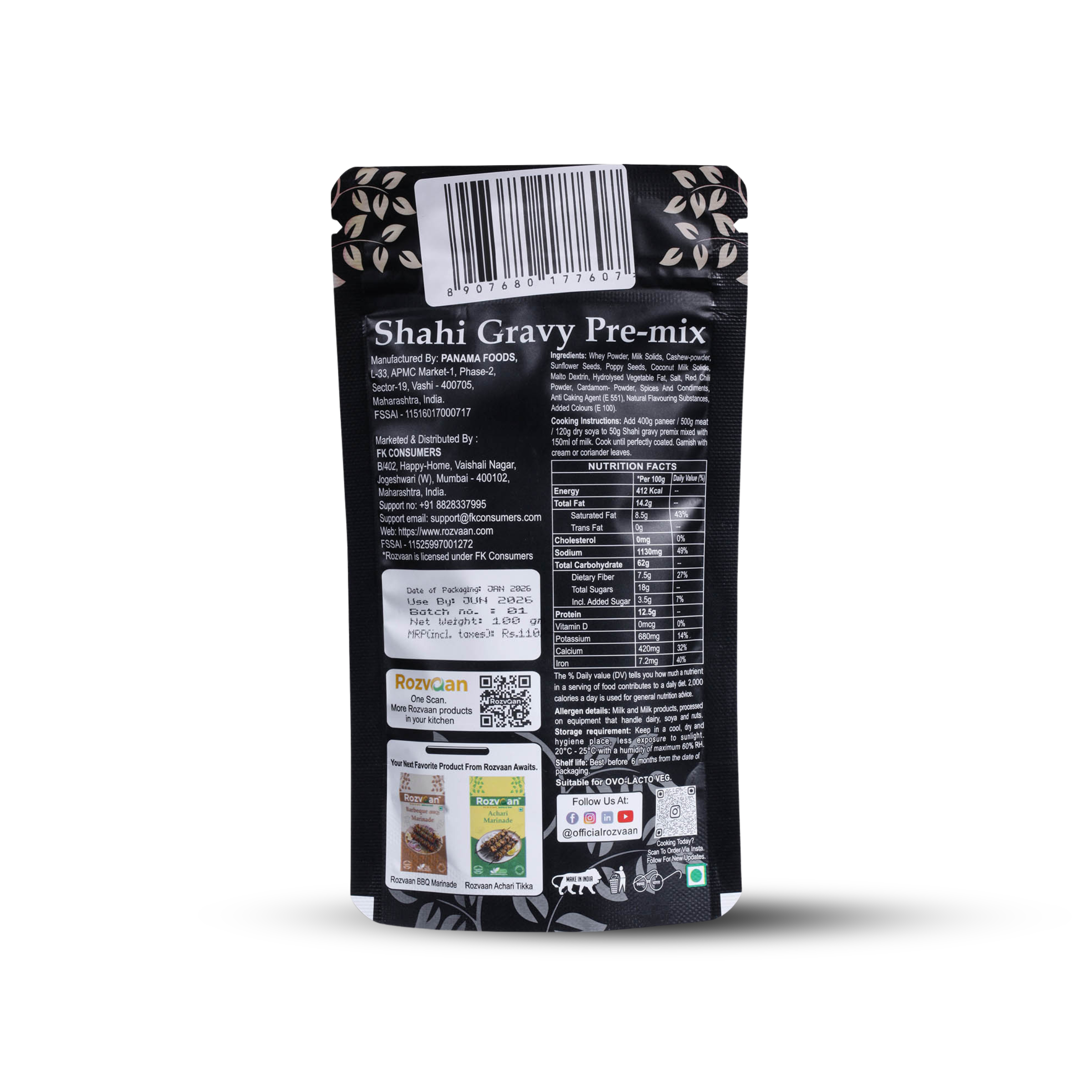 Rozvaan Shahi Gravy Premix - Rozvaan