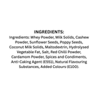 Rozvaan Shahi Gravy Premix back view showing ingredients list for flavorful gravy powder masala.