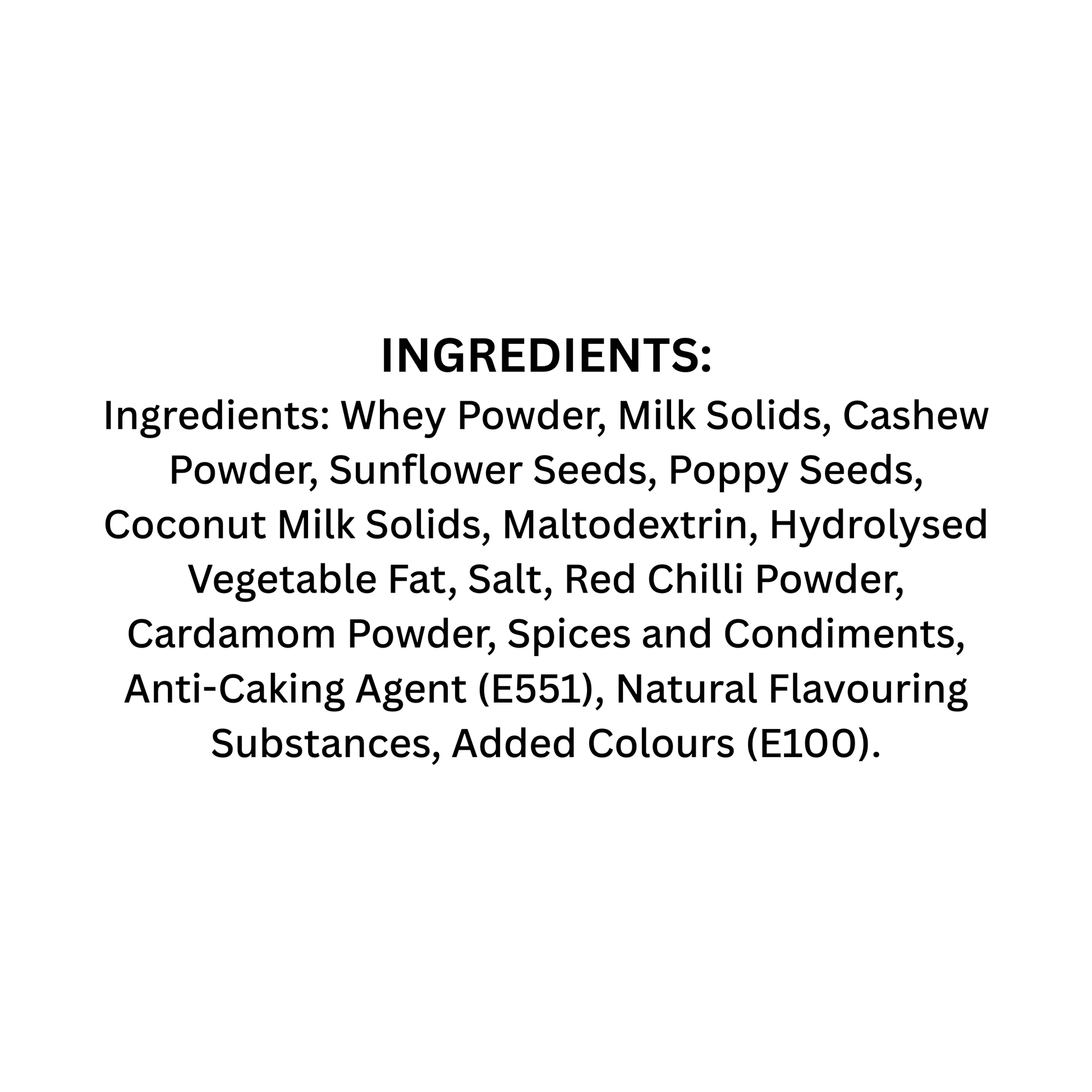 Rozvaan Shahi Gravy Premix back view showing ingredients list for flavorful gravy powder masala.